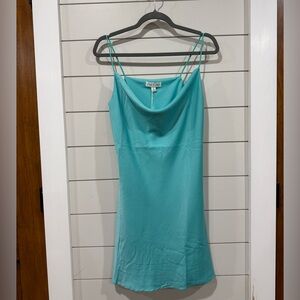 She + Sky Aqua Sleeveless Dress